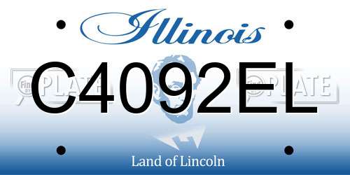C4092EL Illinois License Plate