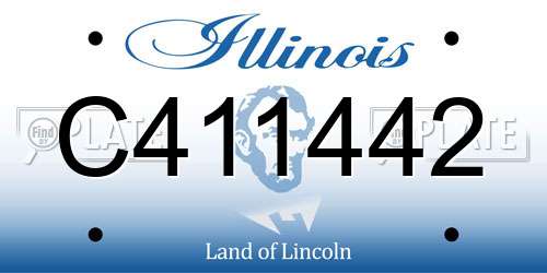 C411442 Illinois License Plate