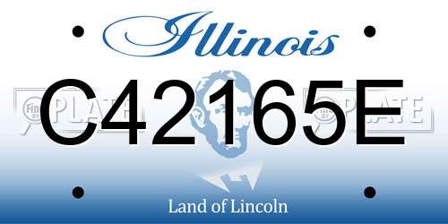C42165E Illinois License Plate