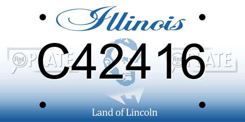 C42416 Illinois License Plate