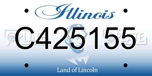 C425155 Illinois License Plate
