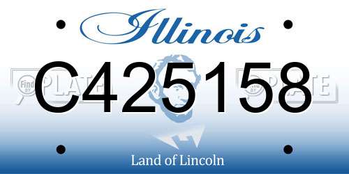 C425158 Illinois License Plate