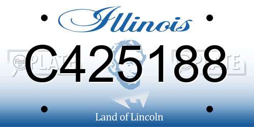 C425188 Illinois License Plate