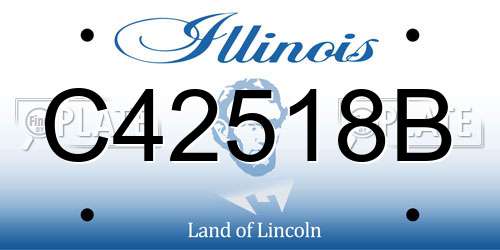 C42518B Illinois License Plate