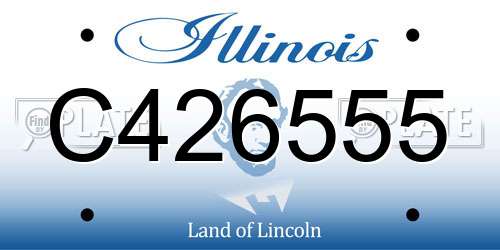 C426555 Illinois License Plate