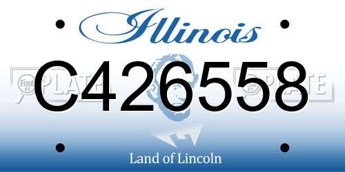 C426558 Illinois License Plate