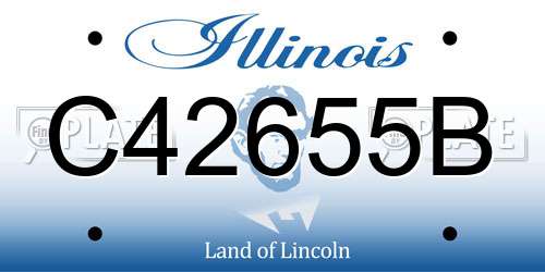 C42655B Illinois License Plate
