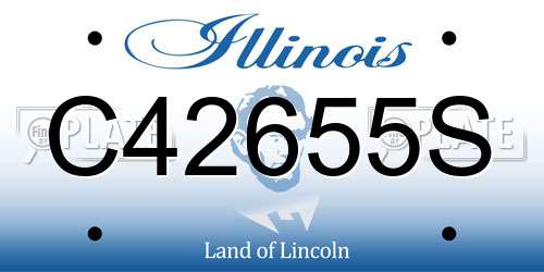 C42655S Illinois License Plate