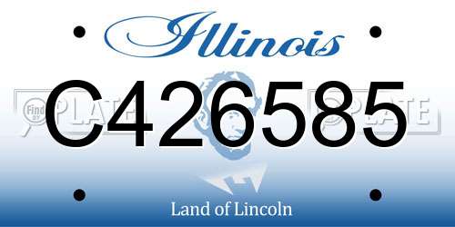 C426585 Illinois License Plate