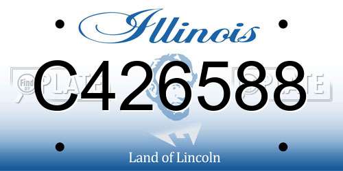 C426588 Illinois License Plate