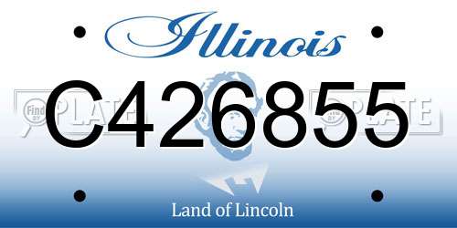 C426855 Illinois License Plate