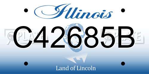 C42685B Illinois License Plate