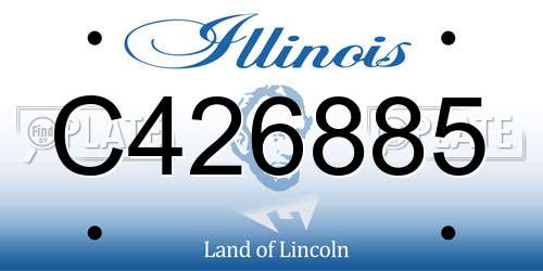 C426885 Illinois License Plate
