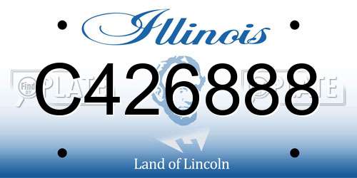 C426888 Illinois License Plate