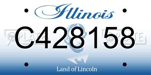 C428158 Illinois License Plate