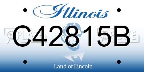 C42815B Illinois License Plate