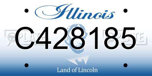 C428185 Illinois License Plate