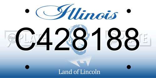 C428188 Illinois License Plate