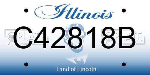 C42818B Illinois License Plate