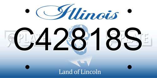 C42818S Illinois License Plate