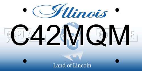 C42MQM Illinois License Plate