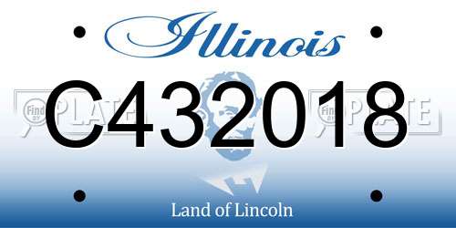 C432018 Illinois License Plate