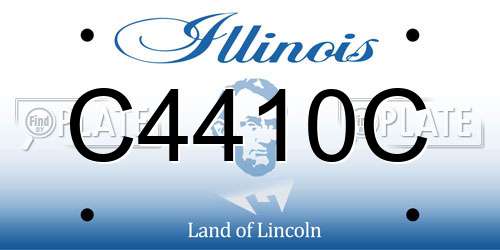 C4410C Illinois License Plate