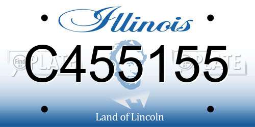 C455155 Illinois License Plate