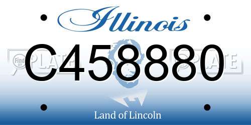 C458880 Illinois License Plate