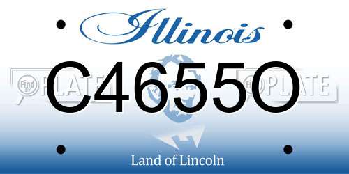 C4655O Illinois License Plate