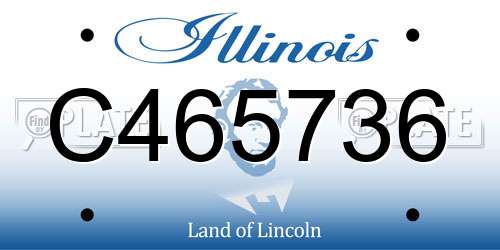 C465736 Illinois License Plate