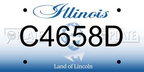 C4658D Illinois License Plate