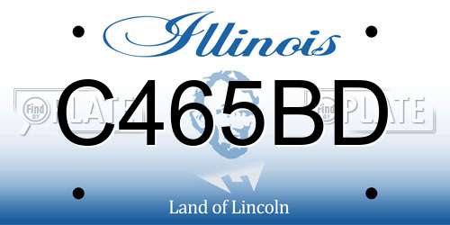 C465BD Illinois License Plate