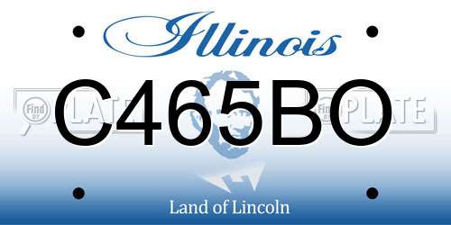 C465BO Illinois License Plate