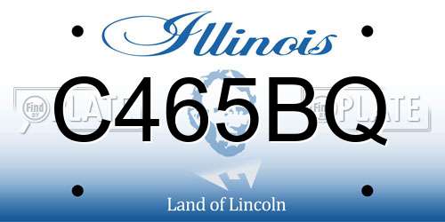 C465BQ Illinois License Plate