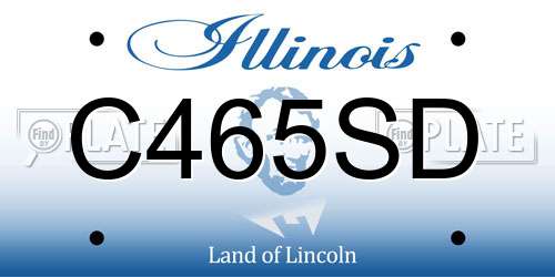 C465SD Illinois License Plate