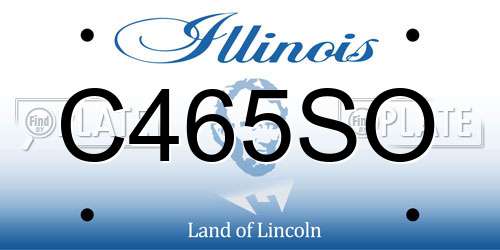 C465SO Illinois License Plate
