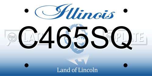 C465SQ Illinois License Plate