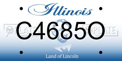 C4685O Illinois License Plate