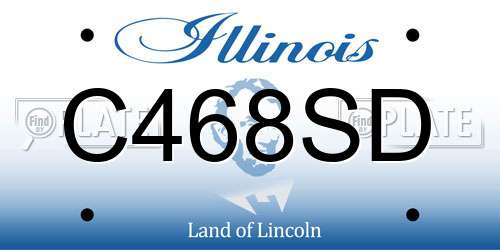 C468SD Illinois License Plate