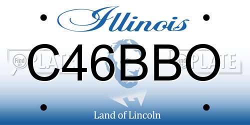 C46BBO Illinois License Plate