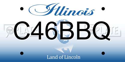 C46BBQ Illinois License Plate