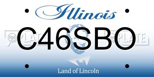 C46SBO Illinois License Plate
