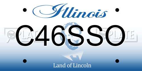 C46SSO Illinois License Plate