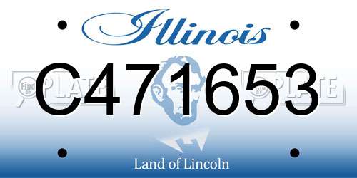 C471653 Illinois License Plate