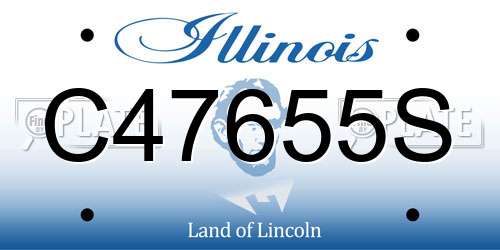 C47655S Illinois License Plate