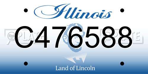C476588 Illinois License Plate