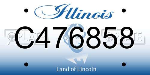 C476858 Illinois License Plate