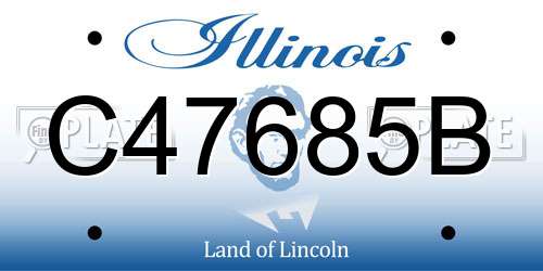 C47685B Illinois License Plate