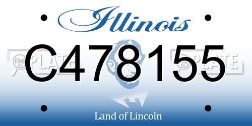 C478155 Illinois License Plate